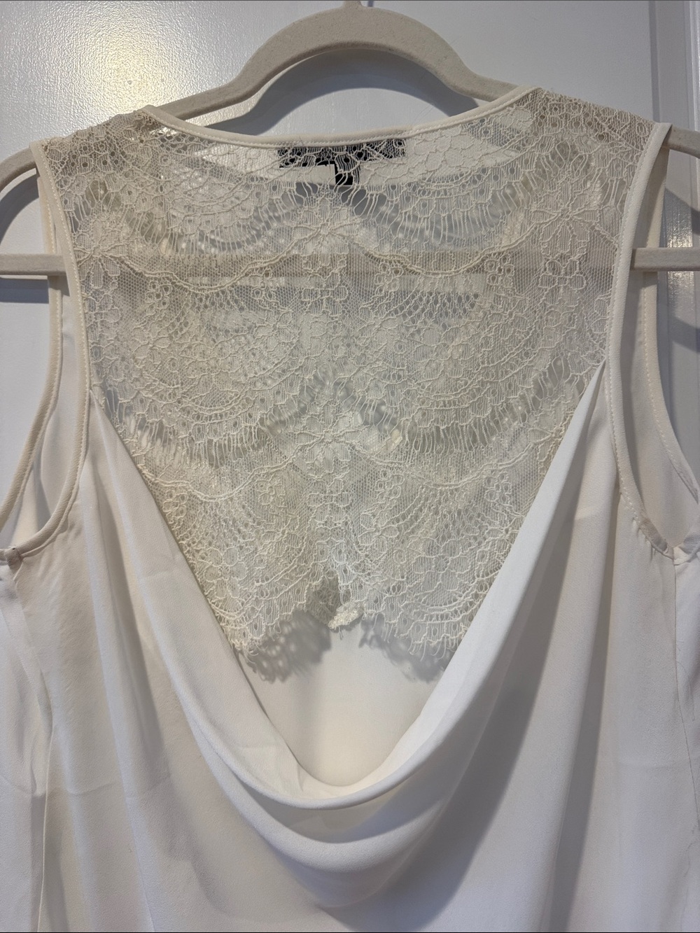 Love Stitch Ivory Lace-Trim V-Neck Camisole - Picture 5 of 5